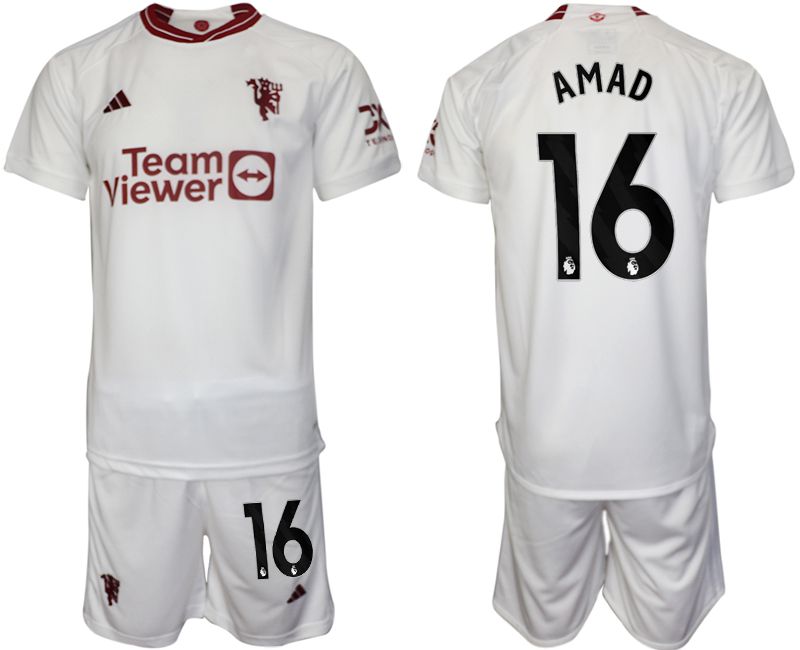 Men 2023-2024 Club Manchester United away white #16 Soccer Jersey->manchester united jersey->Soccer Club Jersey